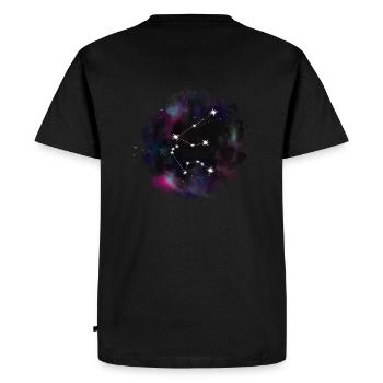 Aquarius/ Aquarius Zodiac in the Universe - Men's Premium Organic T-Shirt - black - Back - Nico (187cm)