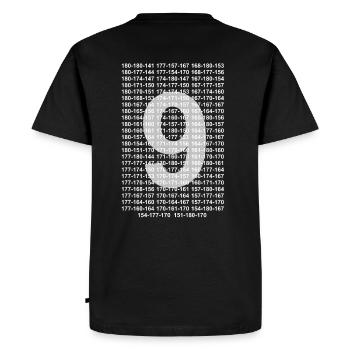 9 Darter light - Men's Premium Organic T-Shirt - black - Back - Nico (187cm)