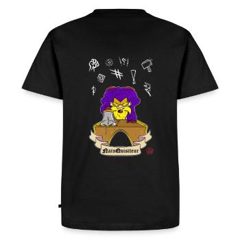 Nain inquisiteur - Nain quisiteur - T-shirt Premium bio Homme - noir - Dos - Nico (187cm)