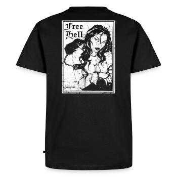 Free Hell - T-shirt Premium bio Homme - noir - Dos - Nico (187cm)