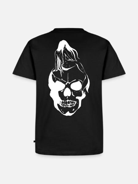 Mermaid on Skull - Men's Premium Organic T-Shirt - black