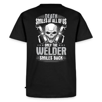 Soudeur Soudeur Soudeur Welder Cadeau - T-shirt Premium bio Homme - noir - Dos - Nico (187cm)