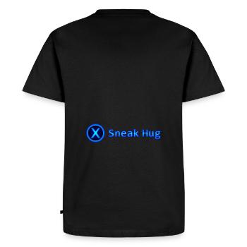 Sneak Hug / Surprise Hug - Men's Premium Organic T-Shirt - black - Back - Nico (187cm)