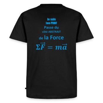 je-suis-ton-prof - T-shirt Premium bio Homme - noir - Dos - Nico (187cm)