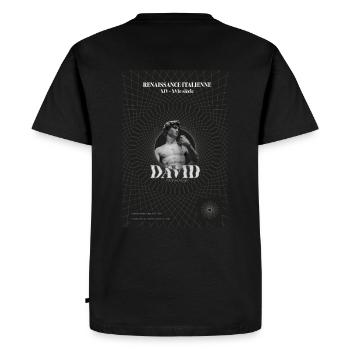 David, la renaissance italienne - T-shirt Premium bio Homme - noir - Dos - Nico (187cm)