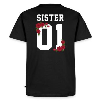 Soeur 01 meilleur ami meilleur ami famille bff - T-shirt Premium bio Homme - noir - Dos - Nico (187cm)