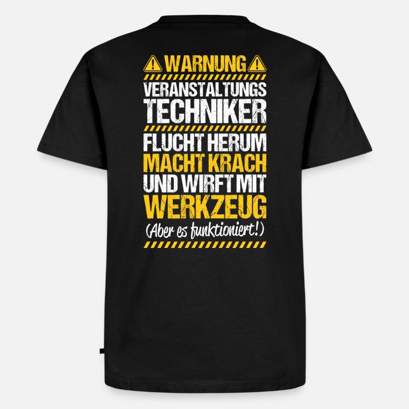 Veranstaltungstechniker Event Technician - Männer Premium Bio T-Shirt - Schwarz
