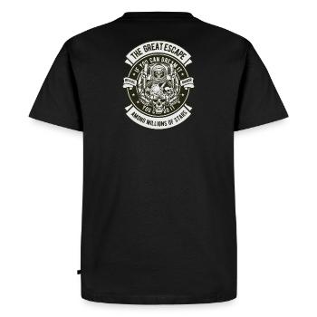 Espace crâne d’astronaute - T-shirt Premium bio Homme - noir - Dos - Nico (187cm)