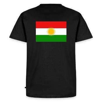 Kurdish flag back - Men's Premium Organic T-Shirt - black - Back - Nico (187cm)
