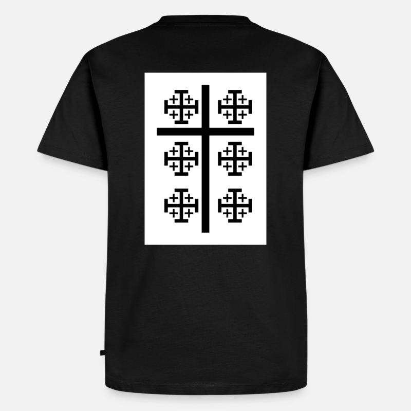 Kreuz - Männer Premium Bio T-Shirt - Schwarz