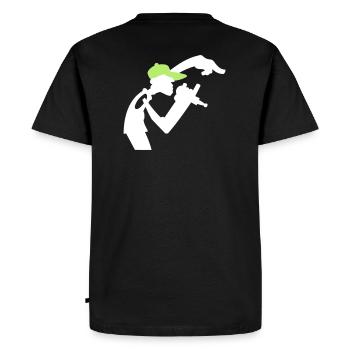 Rappeur - T-shirt Premium bio Homme - noir - Dos - Nico (187cm)