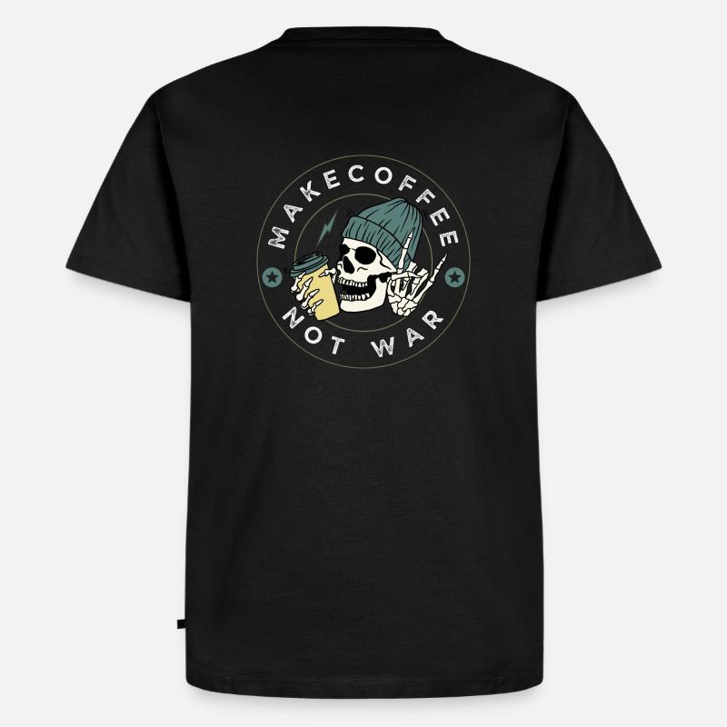 Kaffee Shirt - Skull Coffee - Männer Premium Bio T-Shirt - Schwarz