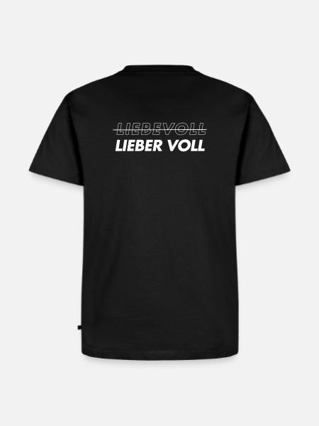 Liebevoll. Lieber voll - Männer Premium Bio T-Shirt - Schwarz