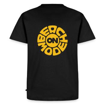 Beach Fashion On Beach Font Design Beach Holidays - Men's Premium Organic T-Shirt - black - Back - Nico (187cm)