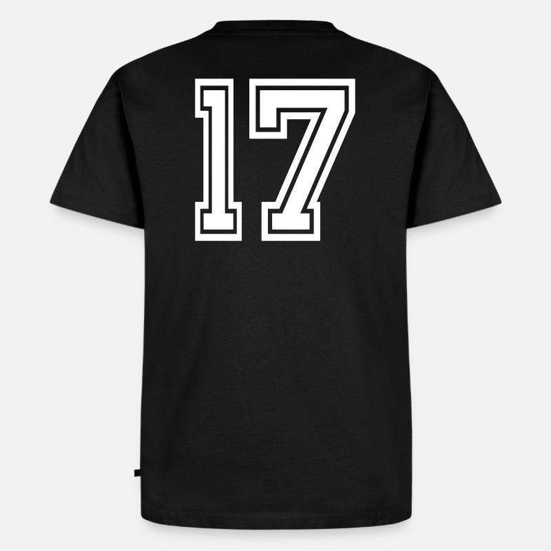 17 - Männer Premium Bio T-Shirt - Schwarz