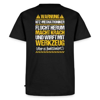 Mécatronique automobile Mécatronique automobile - T-shirt Premium bio Homme - noir - Dos - Nico (187cm)