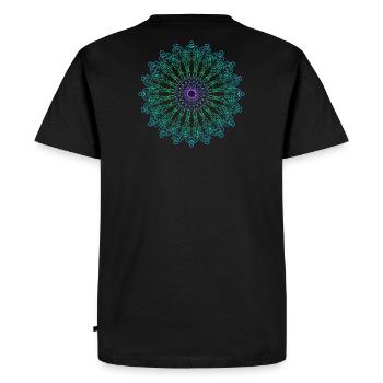 psy mandala goa - T-shirt Premium bio Homme - noir - Dos - Nico (187cm)