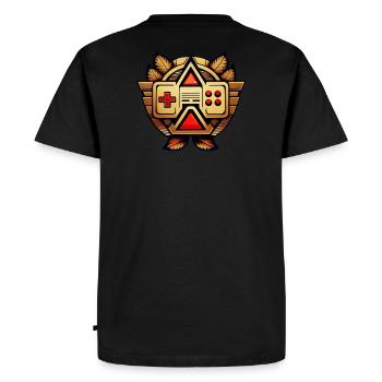Retro Gaming Logo - T-shirt Premium bio Homme - noir - Dos - Nico (187cm)
