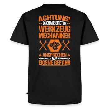 Tool Mechanic Toolmaker Gift - Men's Premium Organic T-Shirt - black - Back - Nico (187cm)