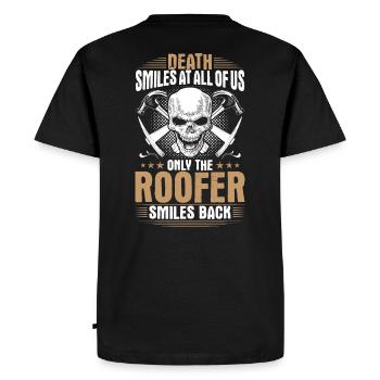 Roofers Roofing Roofing Plumber Roofer - Men's Premium Organic T-Shirt - black - Back - Nico (187cm)