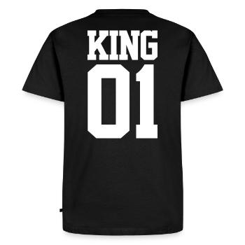 King 01 - T-shirt Premium bio Homme - noir - Dos - Nico (187cm)