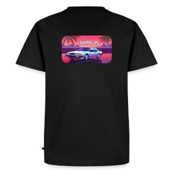 Turbo RS - Japanese 1980 ́s JDM - Men's Premium Organic T-Shirt - black - Back - Nico (187cm)