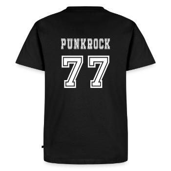 Punk rock 77 - Men's Premium Organic T-Shirt - black - Back - Nico (187cm)