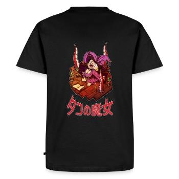 Sorcière invoquant des tentacules de poulpe - T-shirt Premium bio Homme - noir - Dos - Nico (187cm)