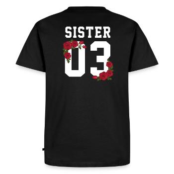 Soeur yolo famille meilleurs amis bestie love - T-shirt Premium bio Homme - noir - Dos - Nico (187cm)