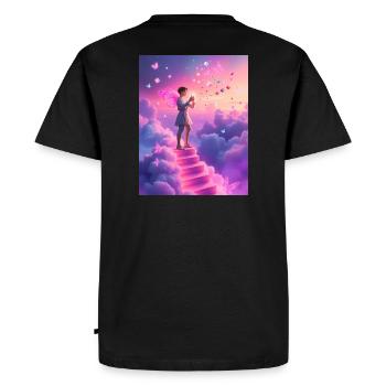 A Light in the Digital Void – Soul Over Screen - T-shirt Premium bio Homme - noir - Dos - Nico (187cm)
