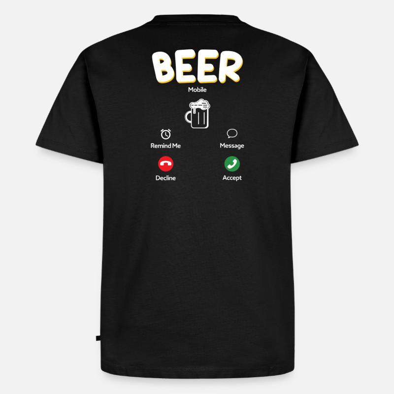 Klassisches Bierglas Motiv - Männer Premium Bio T-Shirt - Schwarz