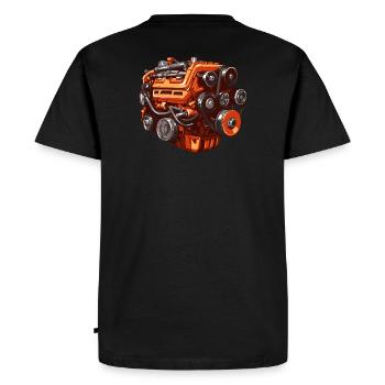 Ingénieur mécanique Moteur Phase - T-shirt Premium bio Homme - noir - Dos - Nico (187cm)