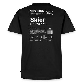 Mode de vie des skieurs - T-shirt Premium bio Homme - noir - Dos - Nico (187cm)