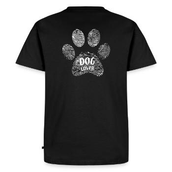 dog lover - Men's Premium Organic T-Shirt - black - Back - Nico (187cm)