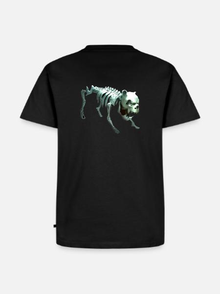Skelett dog - Männer Premium Bio T-Shirt - Schwarz