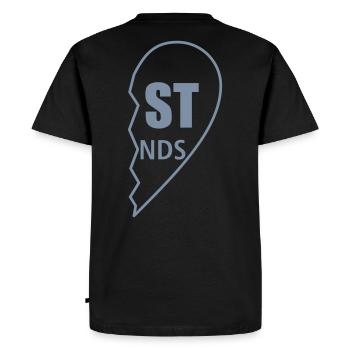 Moitié droite Meilleurs amis pour les amis ou les couples - T-shirt Premium bio Homme - noir - Dos - Nico (187cm)