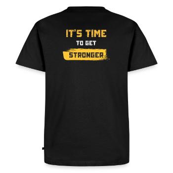 Il est temps de devenir plus fort - T-shirt Premium bio Homme - noir - Dos - Nico (187cm)