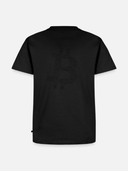 Bitcoin-Logo mit Whitepaper-Text - Männer Premium Bio T-Shirt -