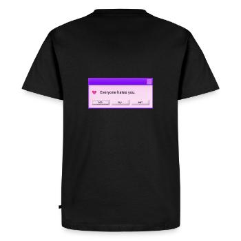 Everyone hates you - Men's Premium Organic T-Shirt - black - Back - Nico (187cm)