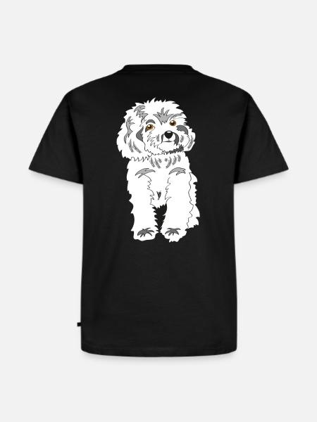 White poodle - Men's Premium Organic T-Shirt - black