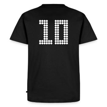 10 - Men's Premium Organic T-Shirt - black - Back - Nico (187cm)