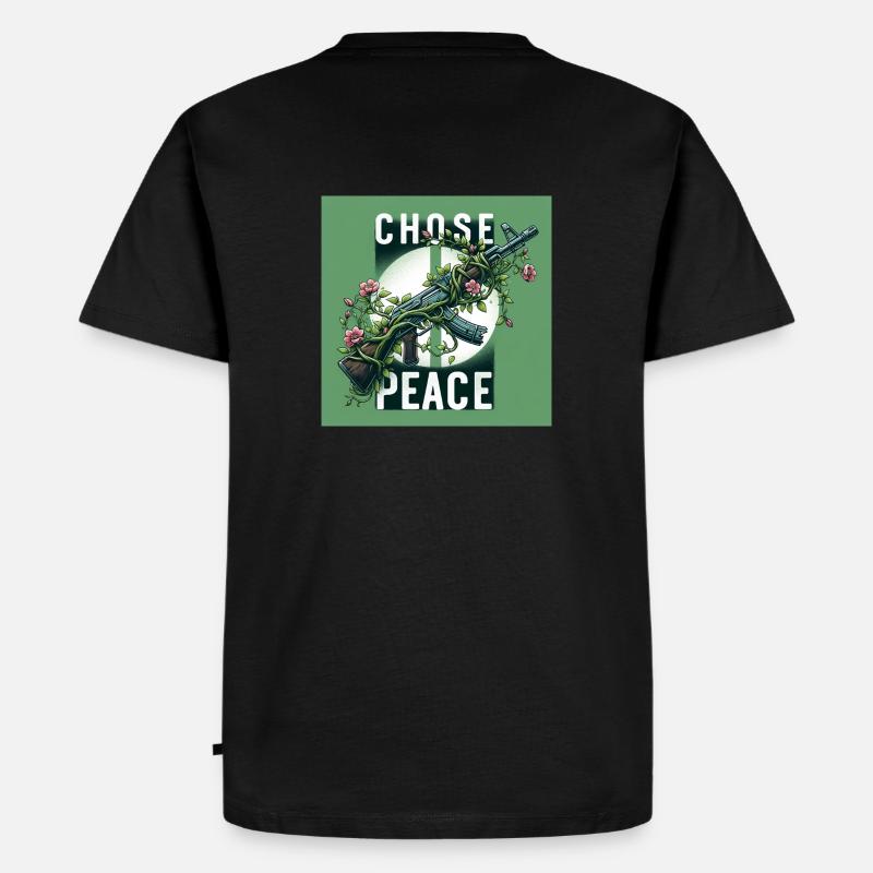 Chose Peace Frieden - Männer Premium Bio T-Shirt - Schwarz
