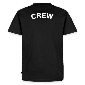 Crew Logo White - Men's Premium Organic T-Shirt - black - Back - Nico (187cm)