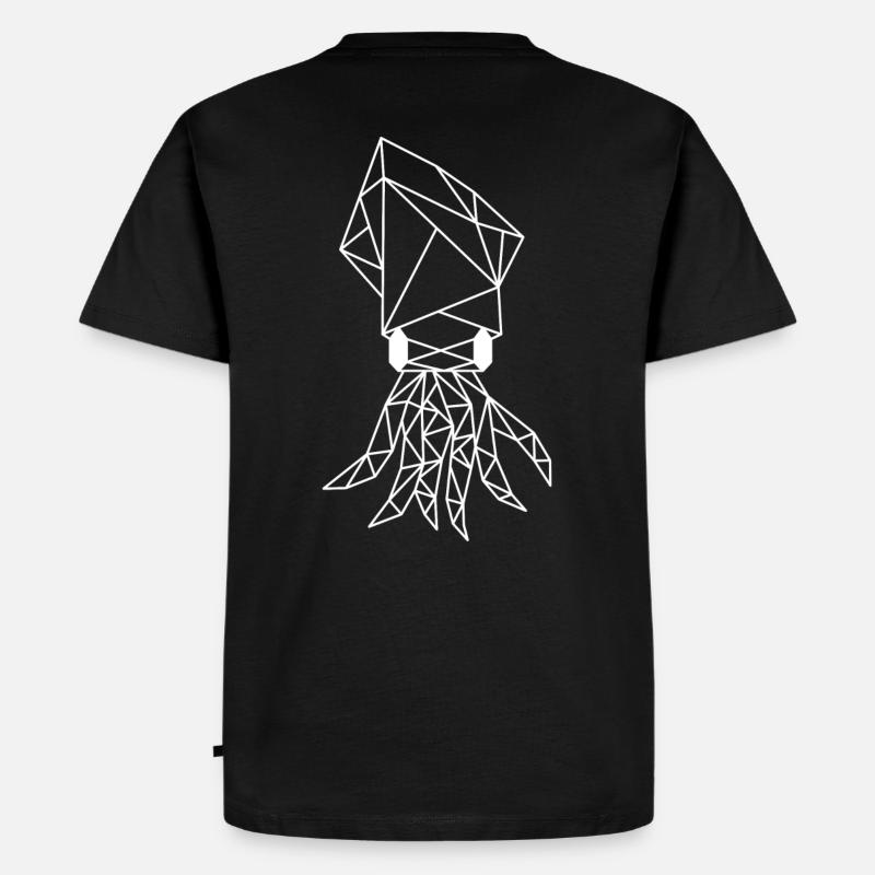 Squid - Männer Premium Bio T-Shirt - Schwarz