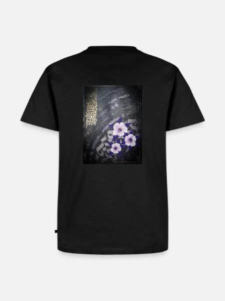 Calligraffiti - Blümchen - Männer Premium Bio T-Shirt - Schwarz