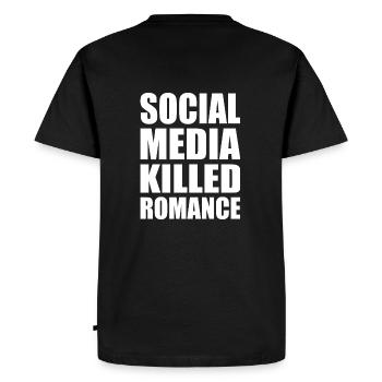 social media killed romance - Men's Premium Organic T-Shirt - black - Back - Nico (187cm)