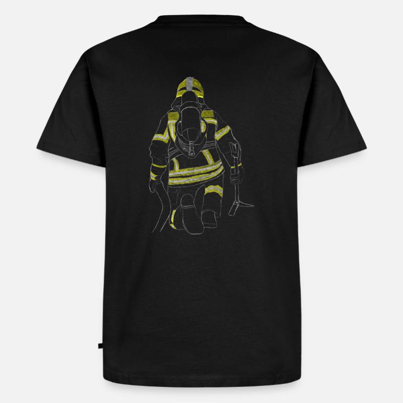 Pompier - Marche de l’eau! - T-shirt Premium bio Homme - noir