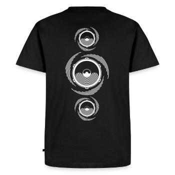 Spiral Sound Bass Speaker - Men's Premium Organic T-Shirt - black - Back - Nico (187cm)