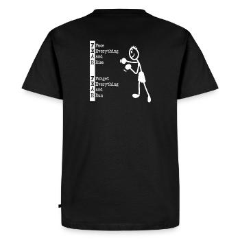 Figurine Bâton Boxeur Combatif Force Positive - T-shirt Premium bio Homme - noir - Dos - Nico (187cm)