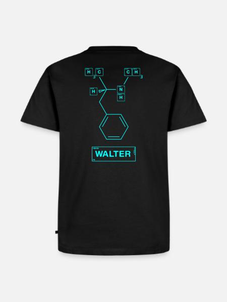 Trash Asset - Walter [cyan-upright] - Männer Premium Bio T-Shirt - Schwarz